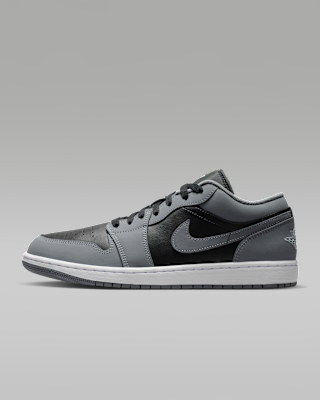 Nike Air Jordan 1 Retro Low ブラック/グレー Air Jordan 1 Low Men's Shoes. Nike RO